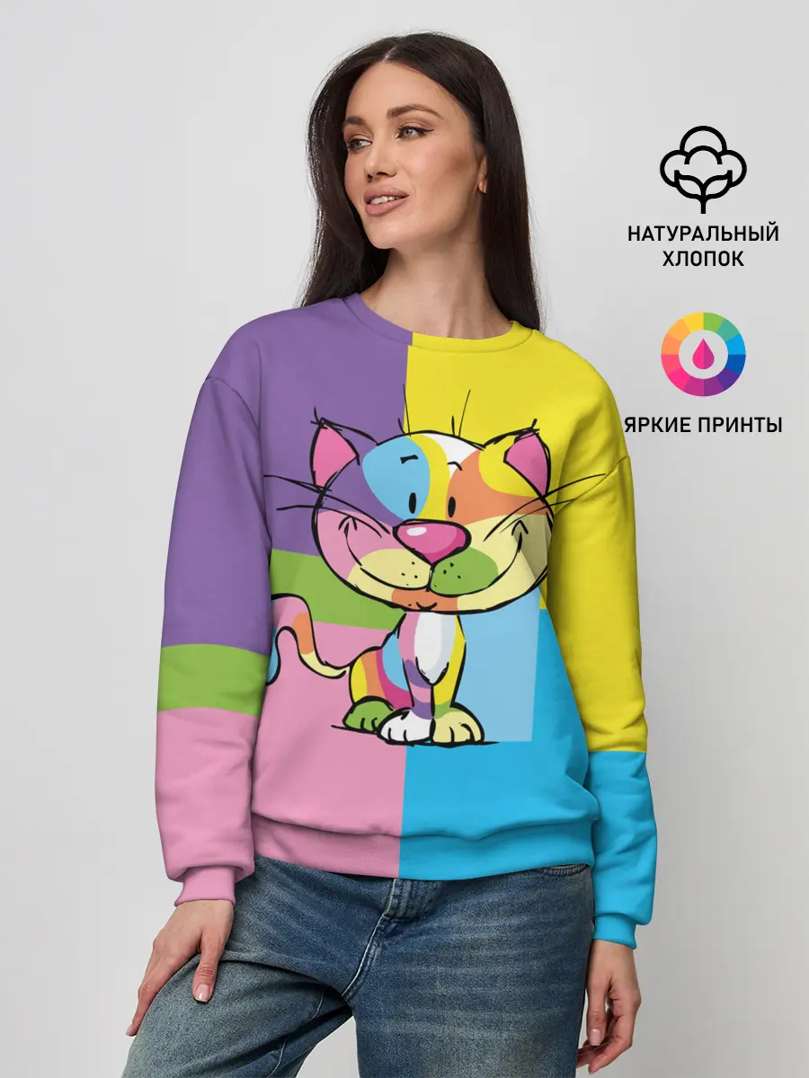 Женский свитшот / Кот