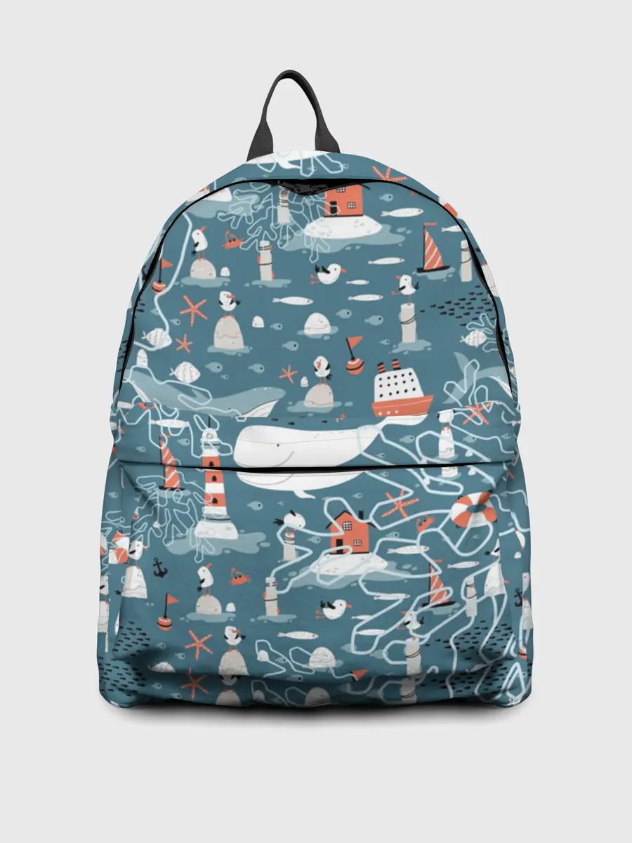 Рюкзак джинсовый / Море и его жители