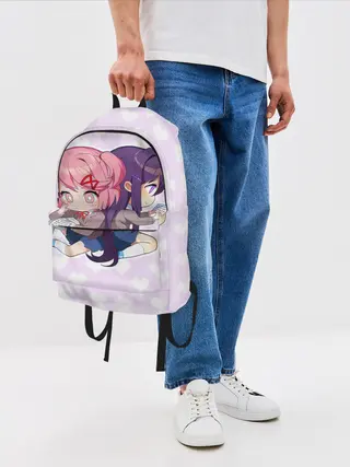 Рюкзак джинсовый / Chibi Natsuki and Yuri