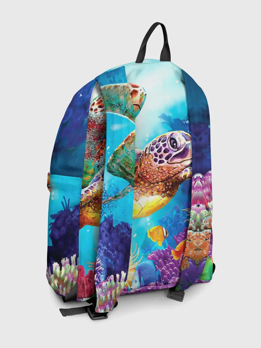 Рюкзак джинсовый / Морские черепахи