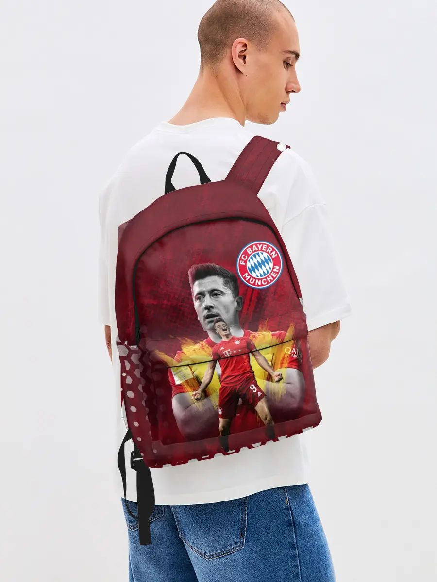 Рюкзак джинсовый / РОБЕРТ ЛЕВАНДОВСКИ / БАВАРИЯ