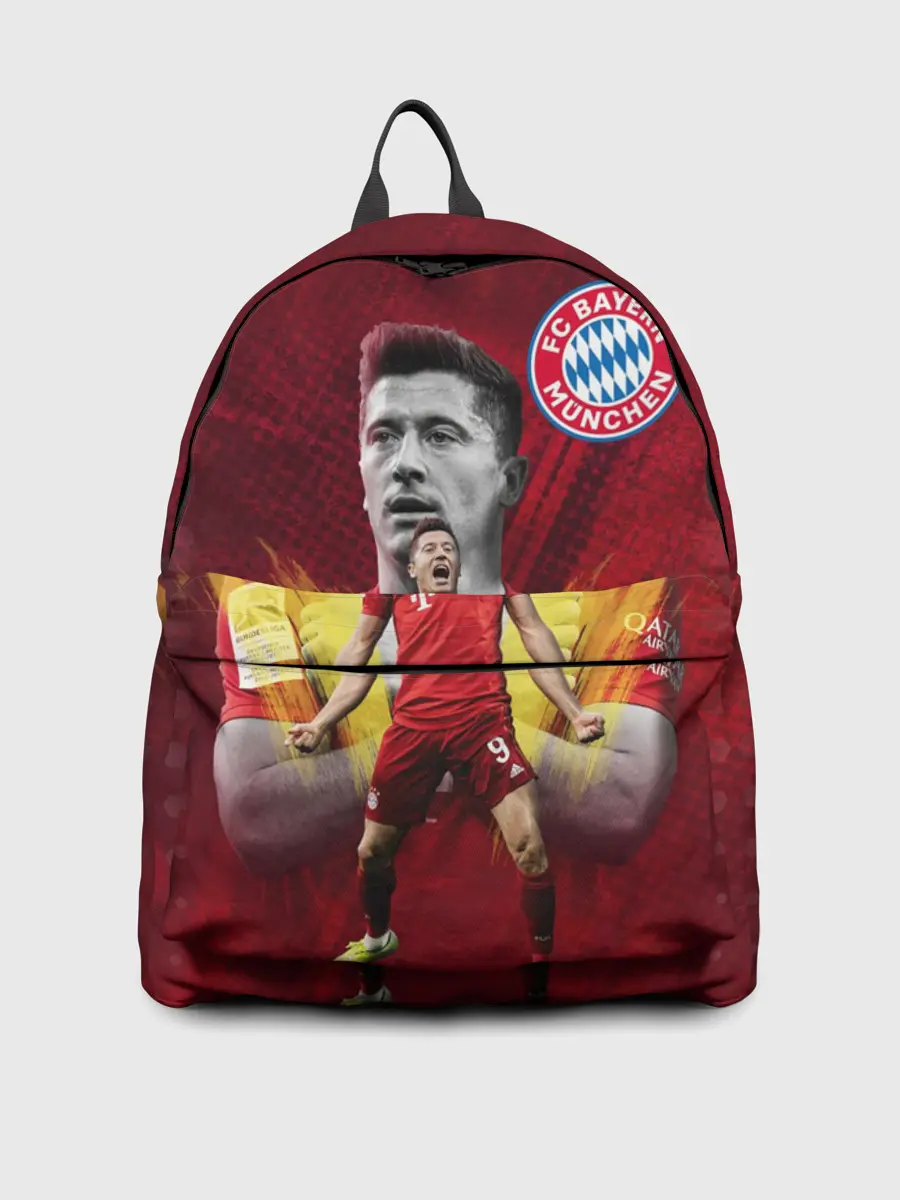 Рюкзак джинсовый / РОБЕРТ ЛЕВАНДОВСКИ / БАВАРИЯ