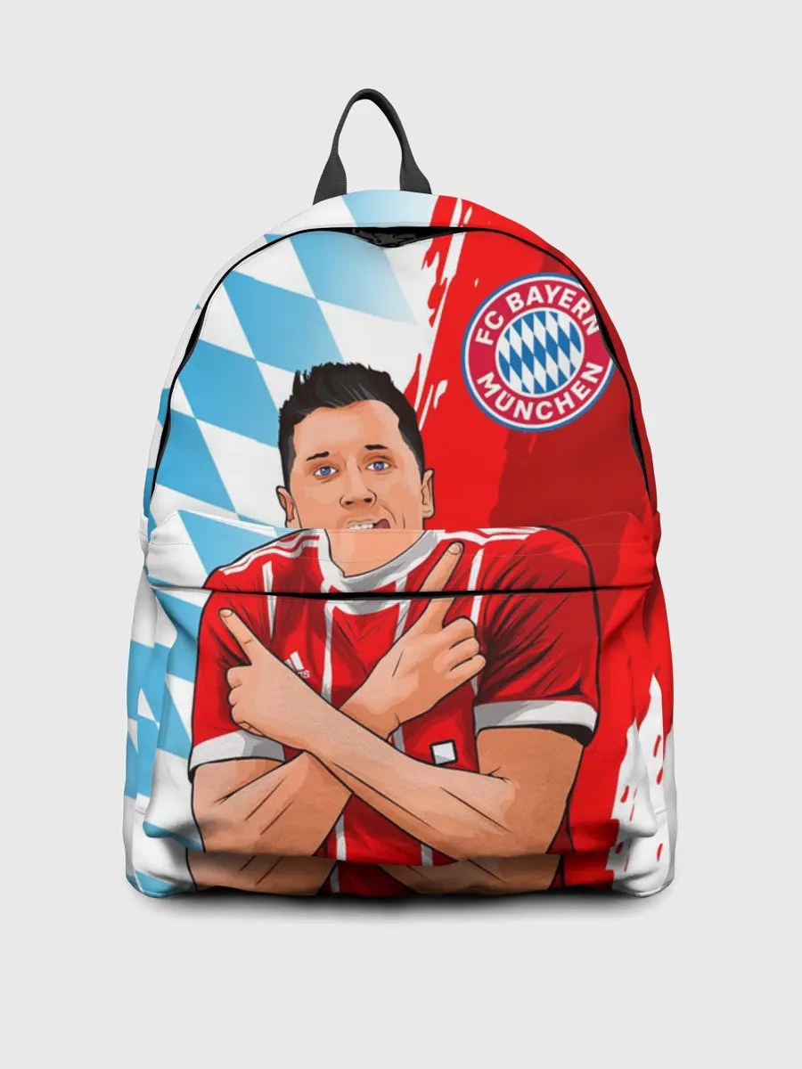 Рюкзак джинсовый / РОБЕРТ ЛЕВАНДОВСКИ / БАВАРИЯ