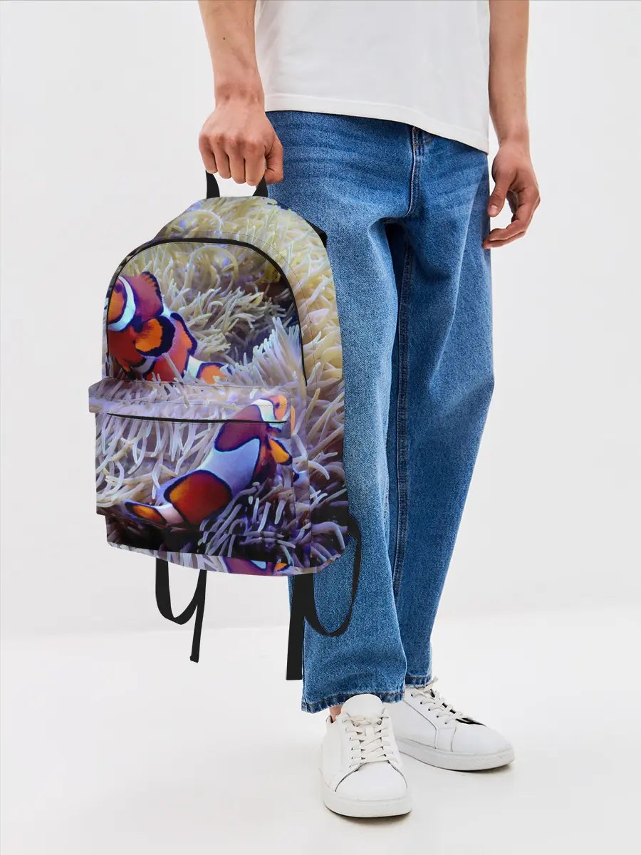 Рюкзак джинсовый / Клоуны в актинии