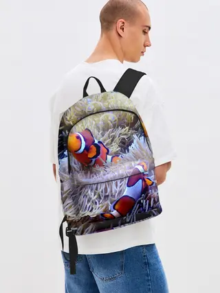 Рюкзак джинсовый / Клоуны в актинии