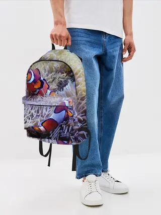 Рюкзак джинсовый / Клоуны в актинии