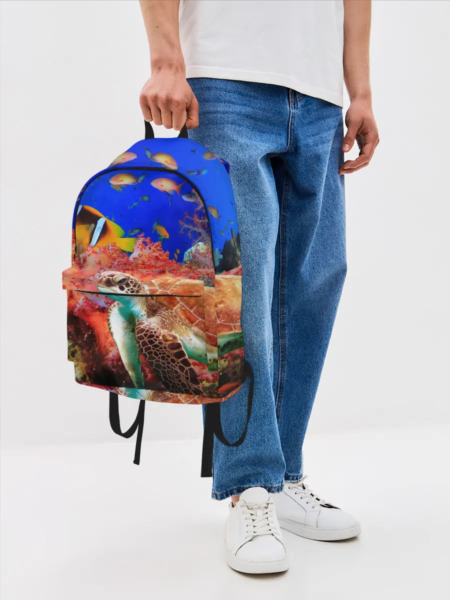 Рюкзак джинсовый / Морская черепаха