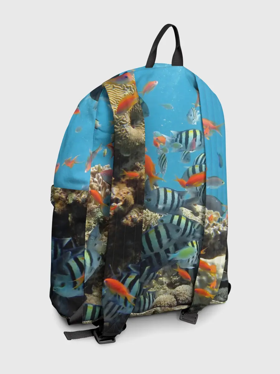 Рюкзак джинсовый / Коралловые рыбки