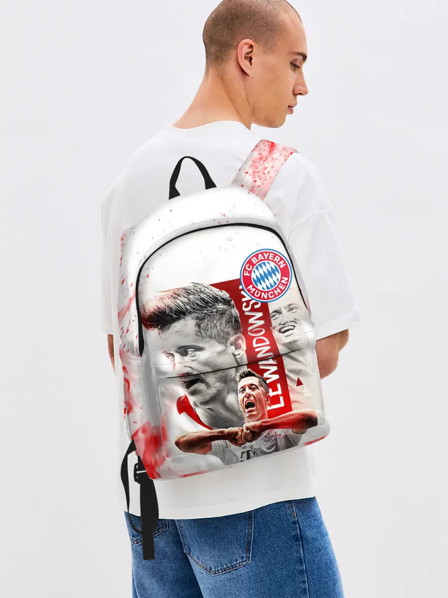 Рюкзак джинсовый / РОБЕРТ ЛЕВАНДОВСКИ / БАВАРИЯ