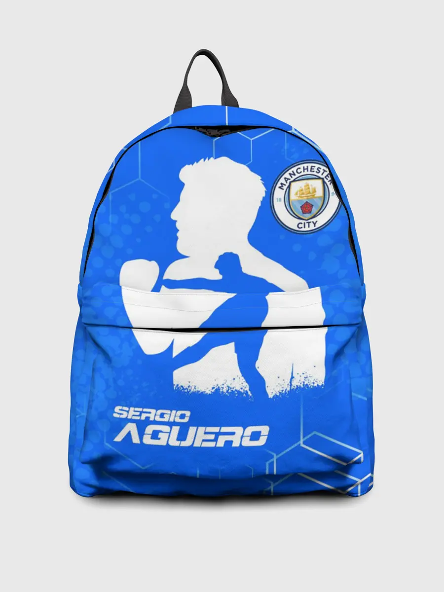 Рюкзак джинсовый / СЕРХИО АГУЭРО / МАНЧЕСТЕР СИТИ