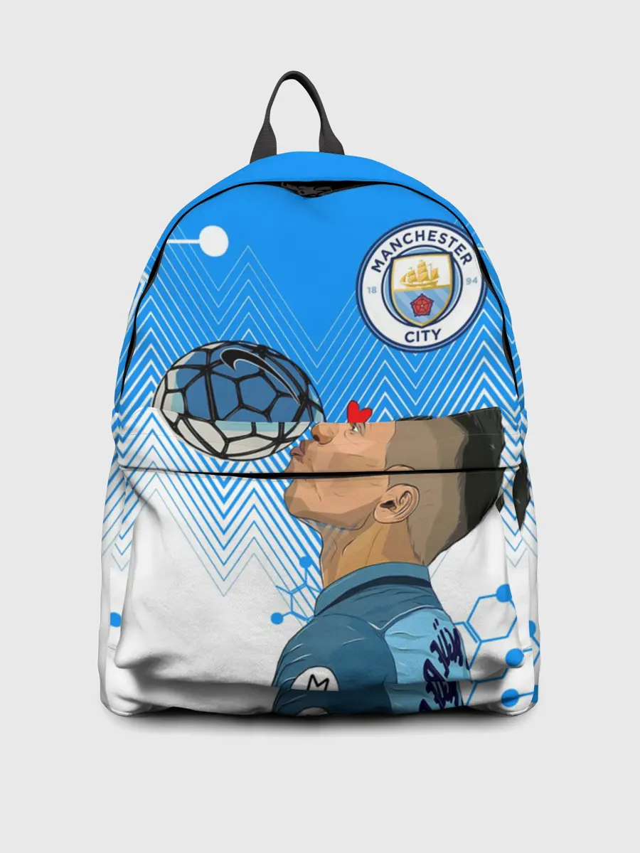 Рюкзак джинсовый / СЕРХИО АГУЭРО / МАНЧЕСТЕР СИТИ