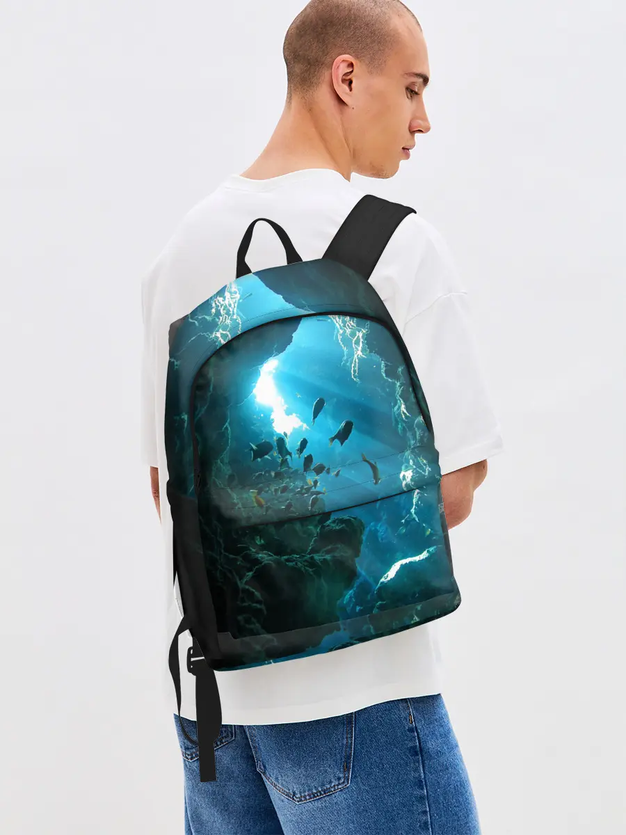 Рюкзак джинсовый / Коралловые рыбки