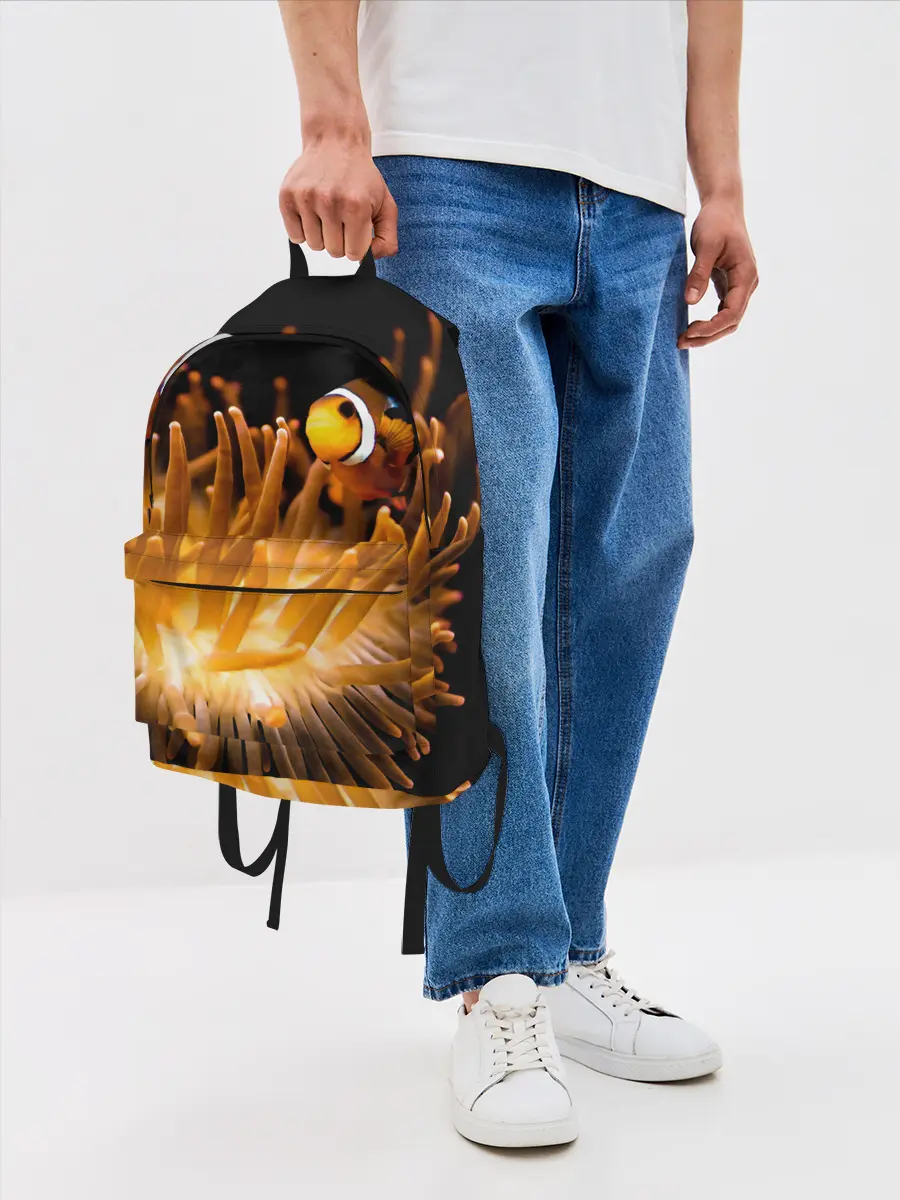 Рюкзак джинсовый / Клоуны в актинии