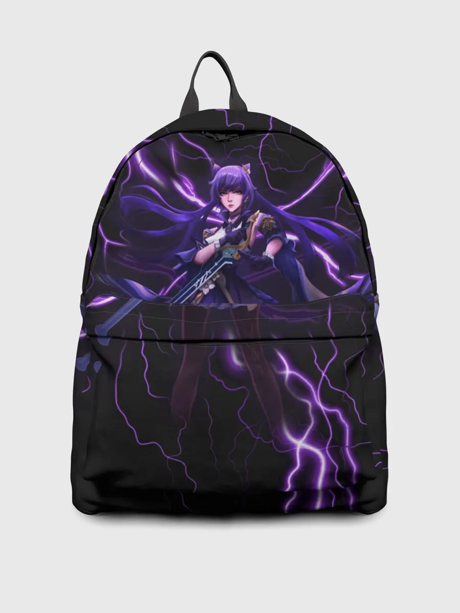 Рюкзак джинсовый / Keqing Genshin Impact / Молния