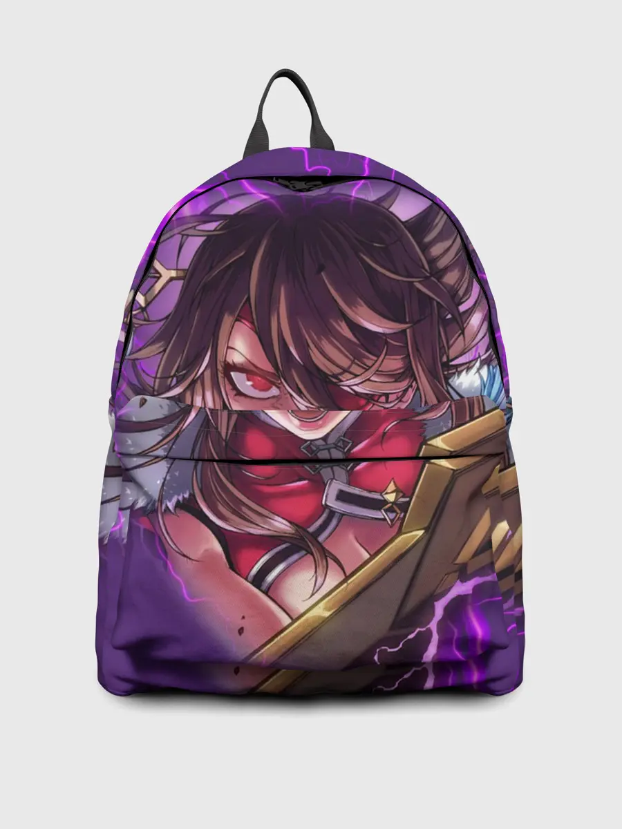 Рюкзак джинсовый / GENSHIN IMPACT / МОЛНИЯ