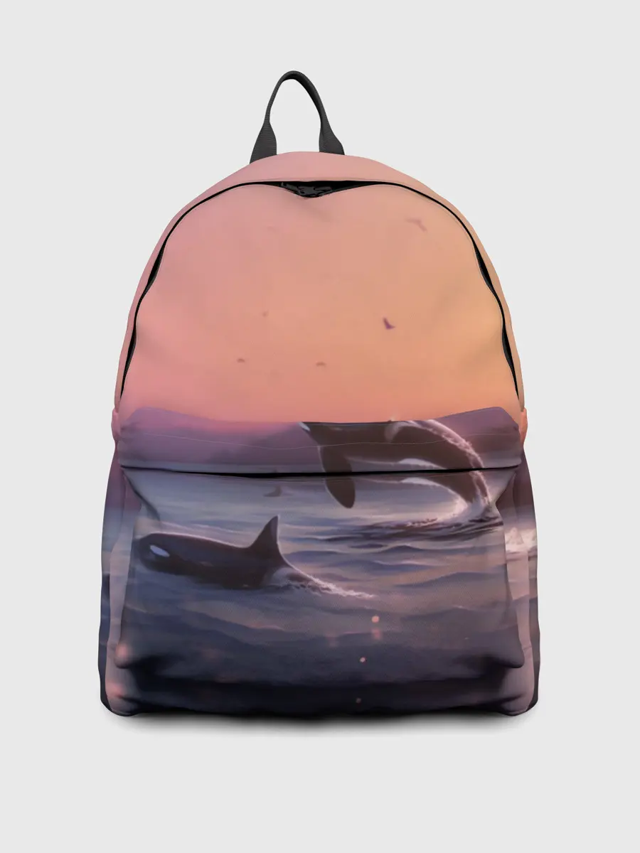 Рюкзак джинсовый / касатки