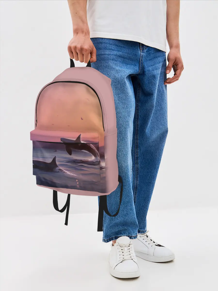 Рюкзак джинсовый / касатки