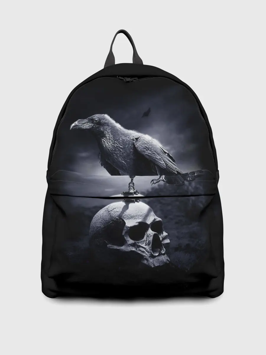 Рюкзак джинсовый / ЧЕРЕП И ВОРОН