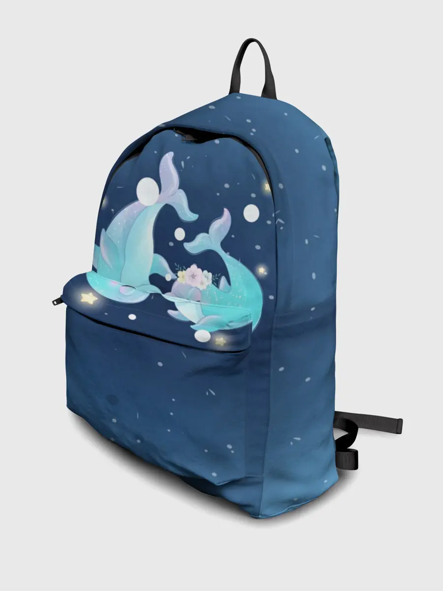 Рюкзак джинсовый / Два дельфина