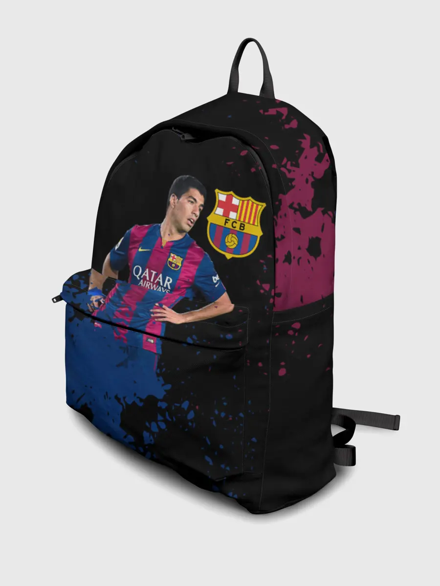 Рюкзак джинсовый / Barcelona: Луис Суарес.