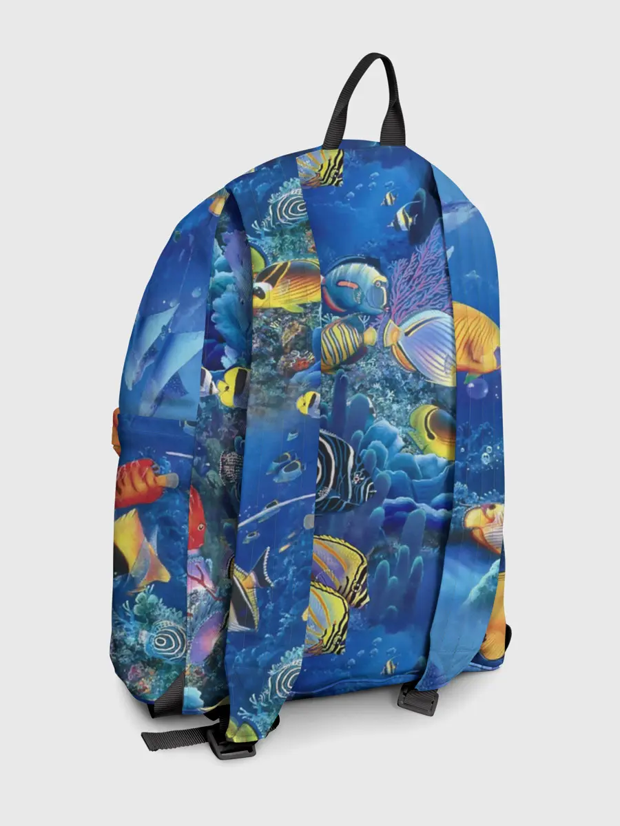 Рюкзак джинсовый / Коралловые рыбки