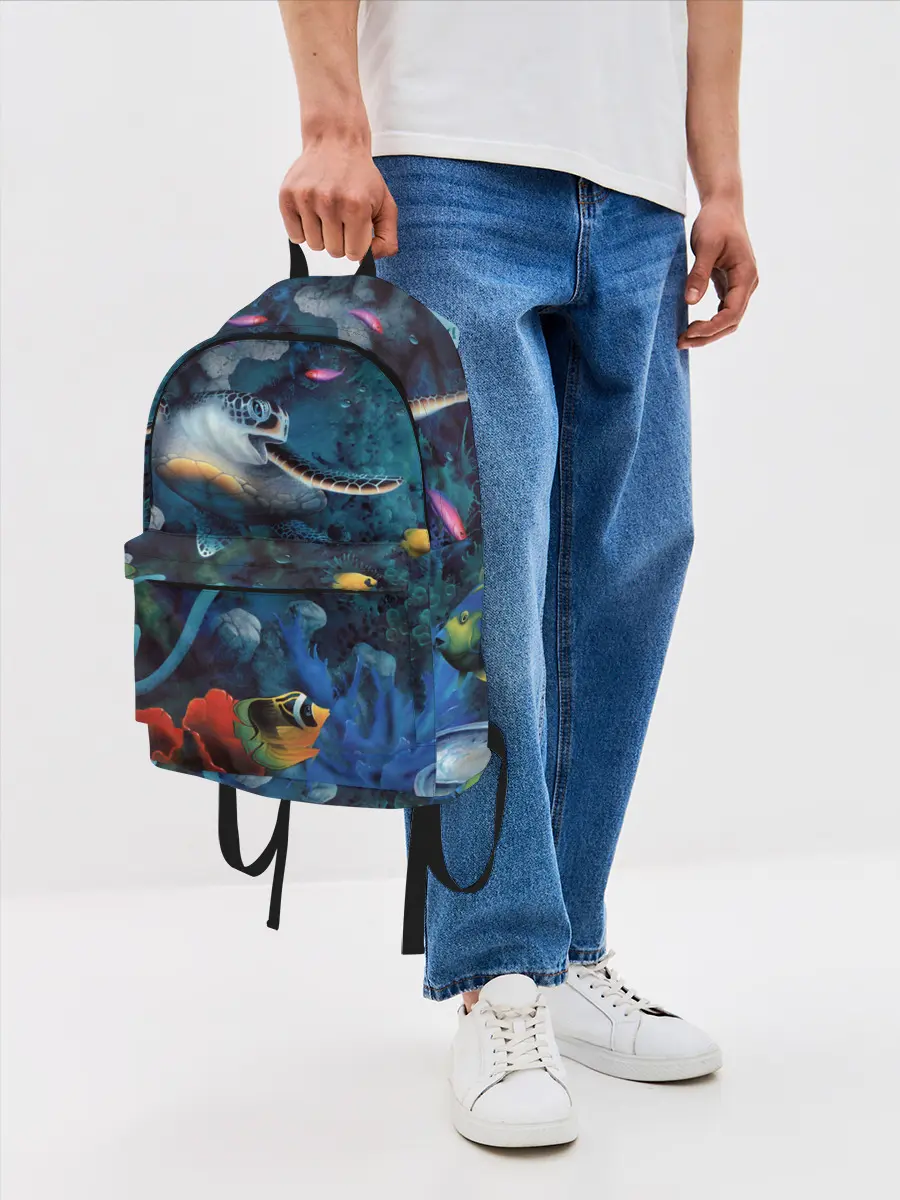 Рюкзак джинсовый / Морская черепаха