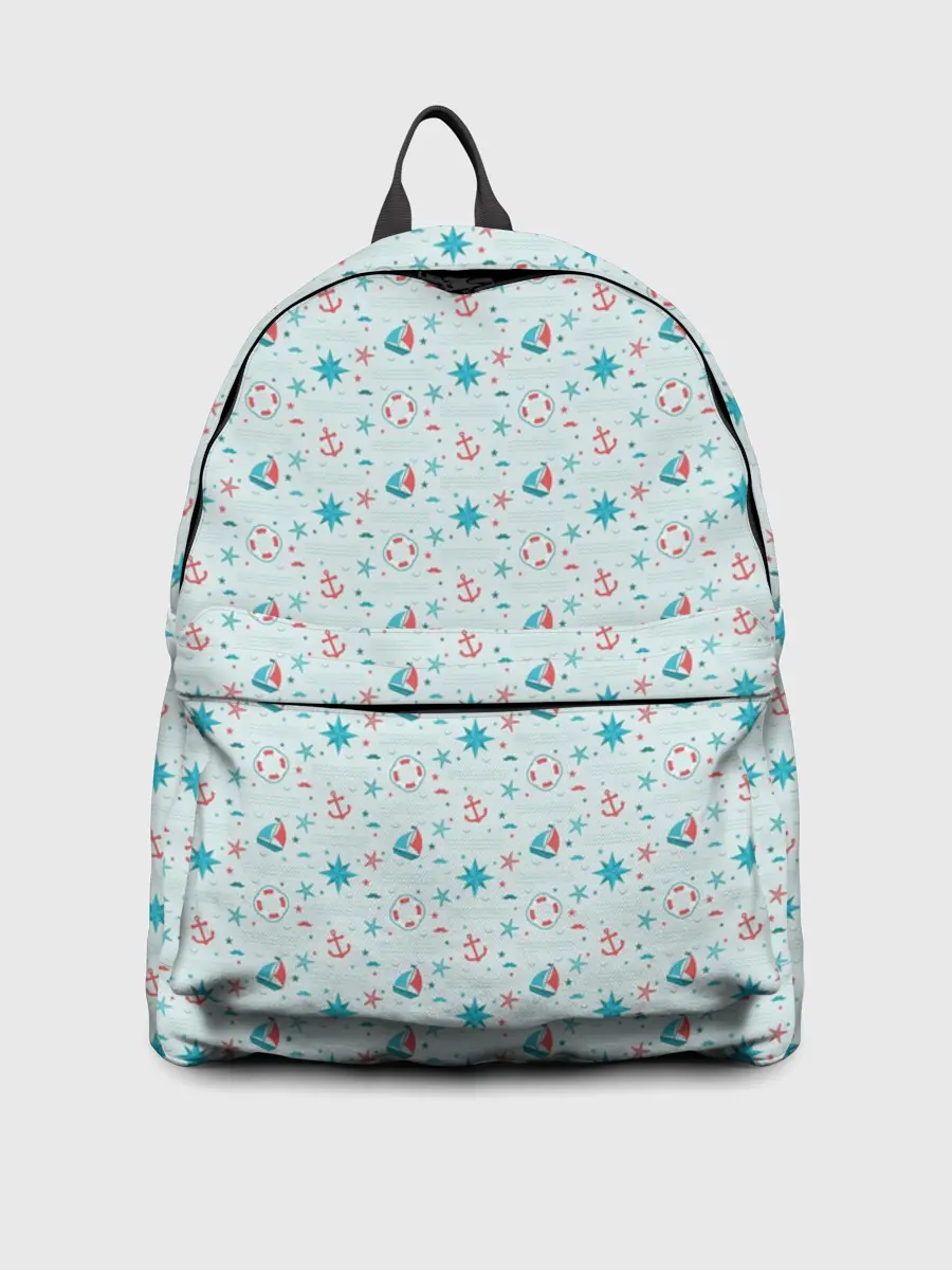 Рюкзак джинсовый / Морской узор