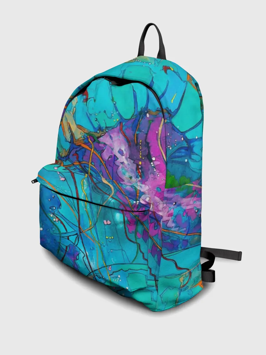 Рюкзак джинсовый / Красочная медуза