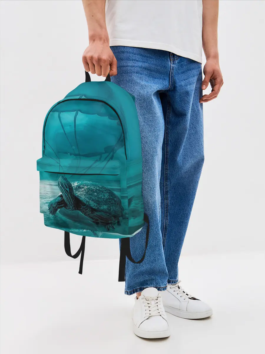 Рюкзак джинсовый / Медуза и черепаха