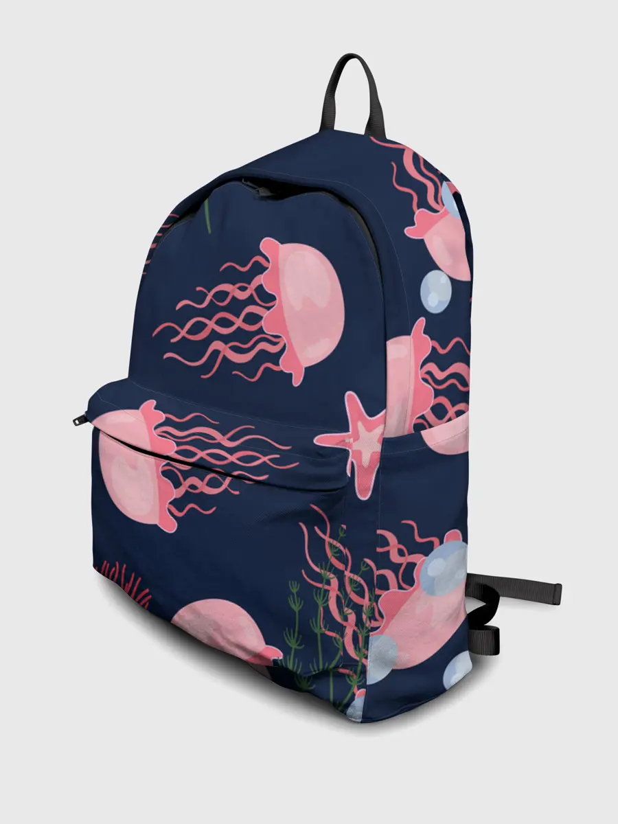 Рюкзак джинсовый / розовые медузы