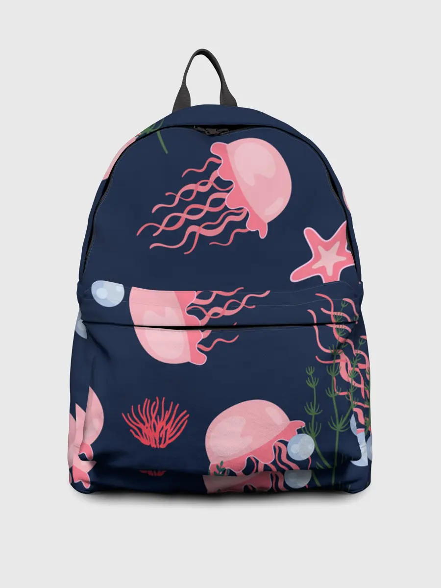 Рюкзак джинсовый / розовые медузы