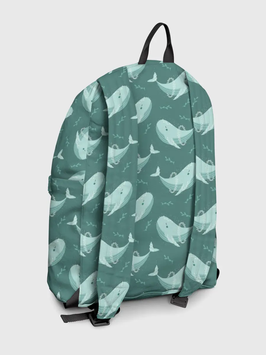 Рюкзак джинсовый / Киты