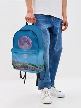 Рюкзак джинсовый / Лунный пляж