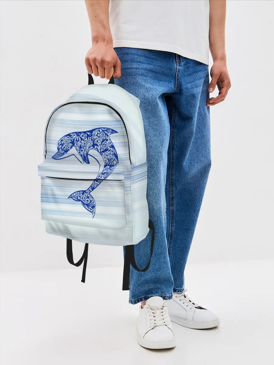 Рюкзак джинсовый / Дельфин