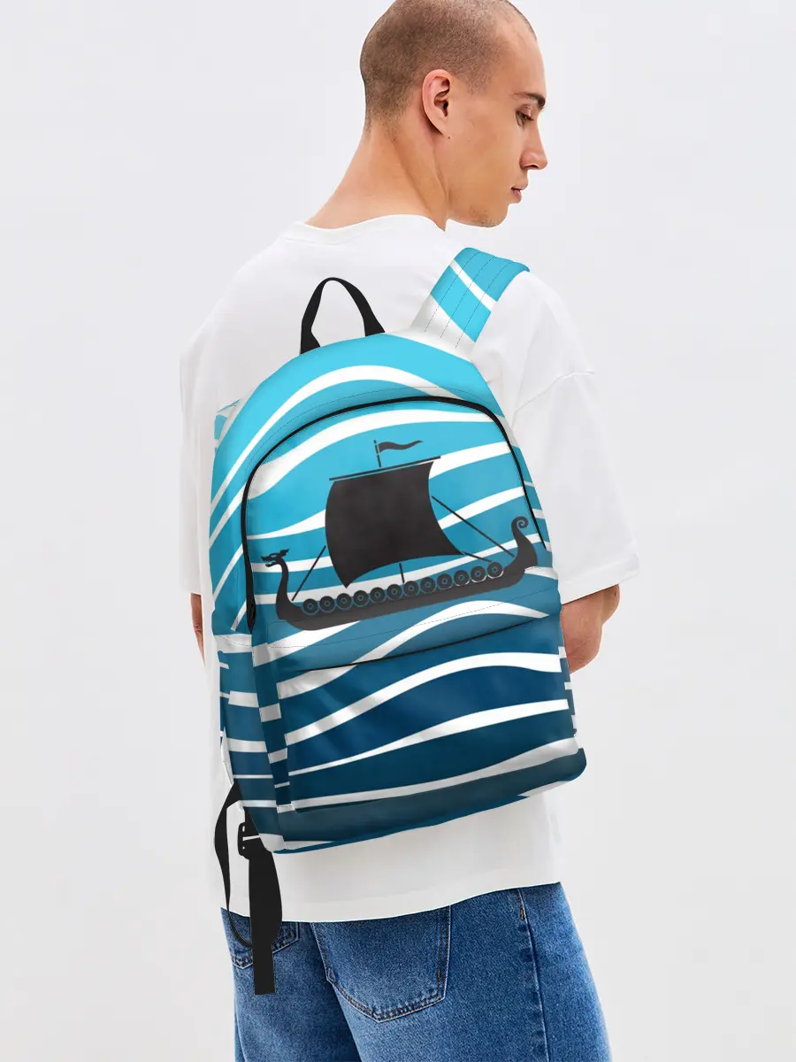 Рюкзак джинсовый / Корабль
