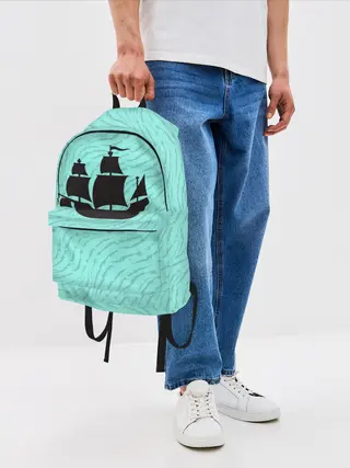 Рюкзак джинсовый / Корабль