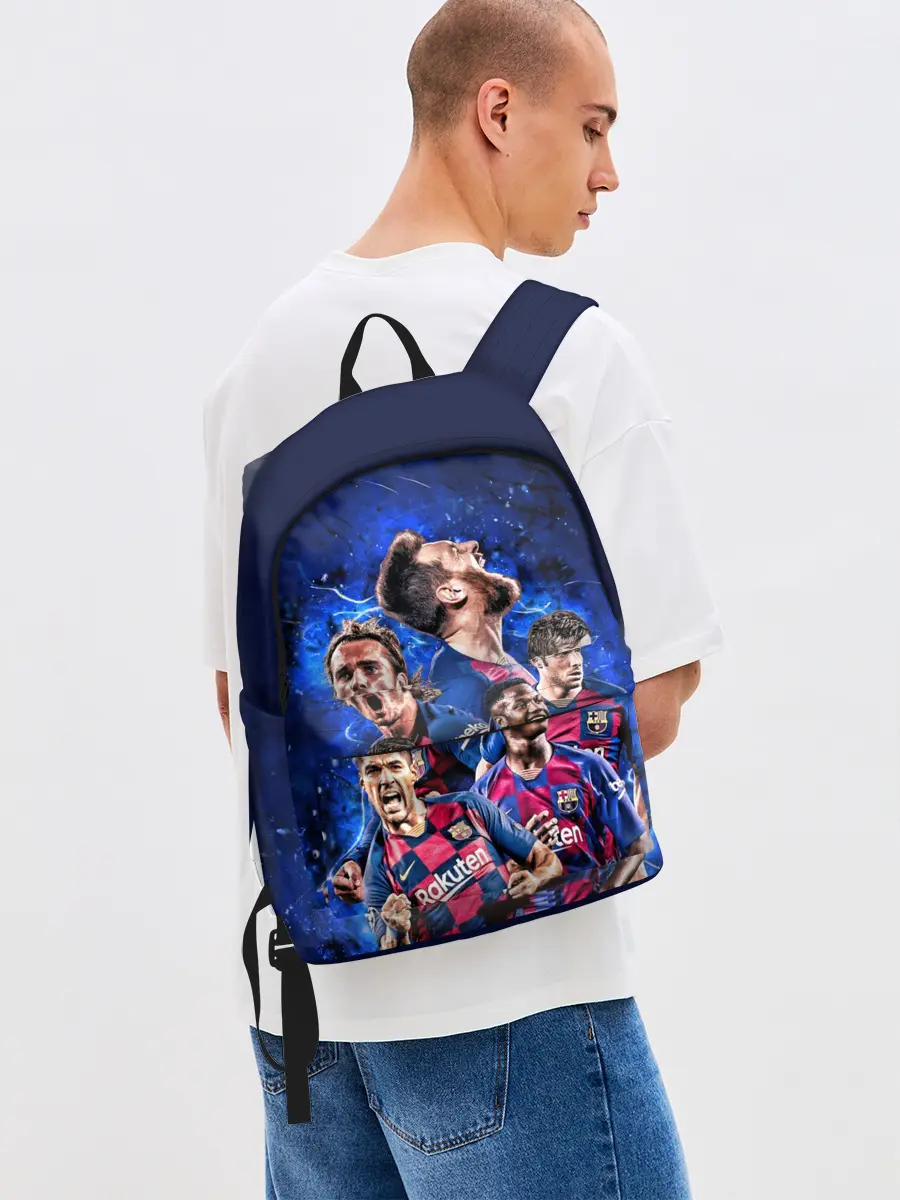 Рюкзак джинсовый / Месси и Суарес