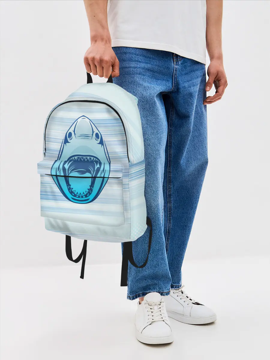 Рюкзак джинсовый / Акула