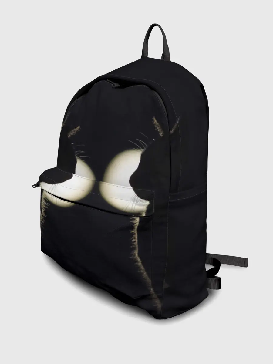 Рюкзак джинсовый / Пара | Силуэты черных кошек