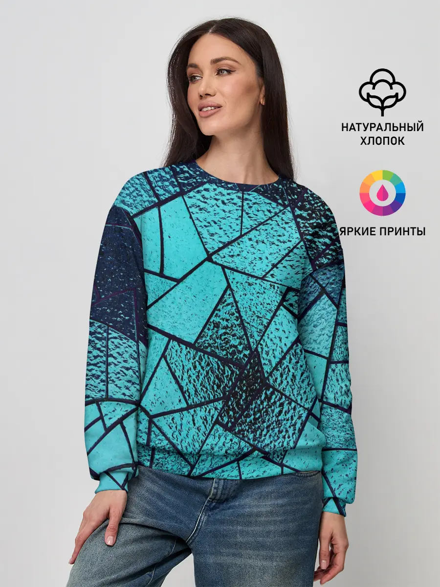 Женский свитшот / НЕОНОВЫЙ ВИТРАЖ
