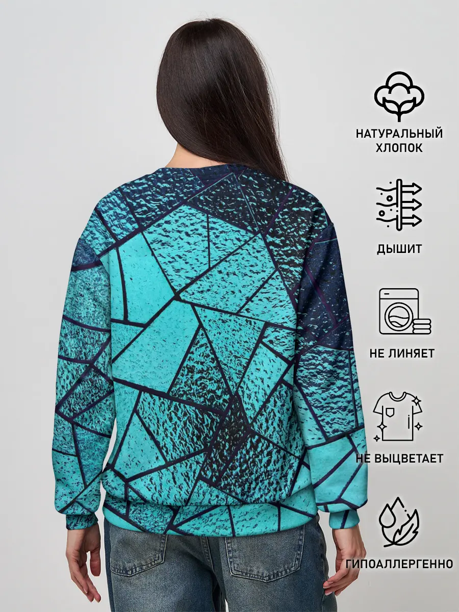 Женский свитшот / НЕОНОВЫЙ ВИТРАЖ