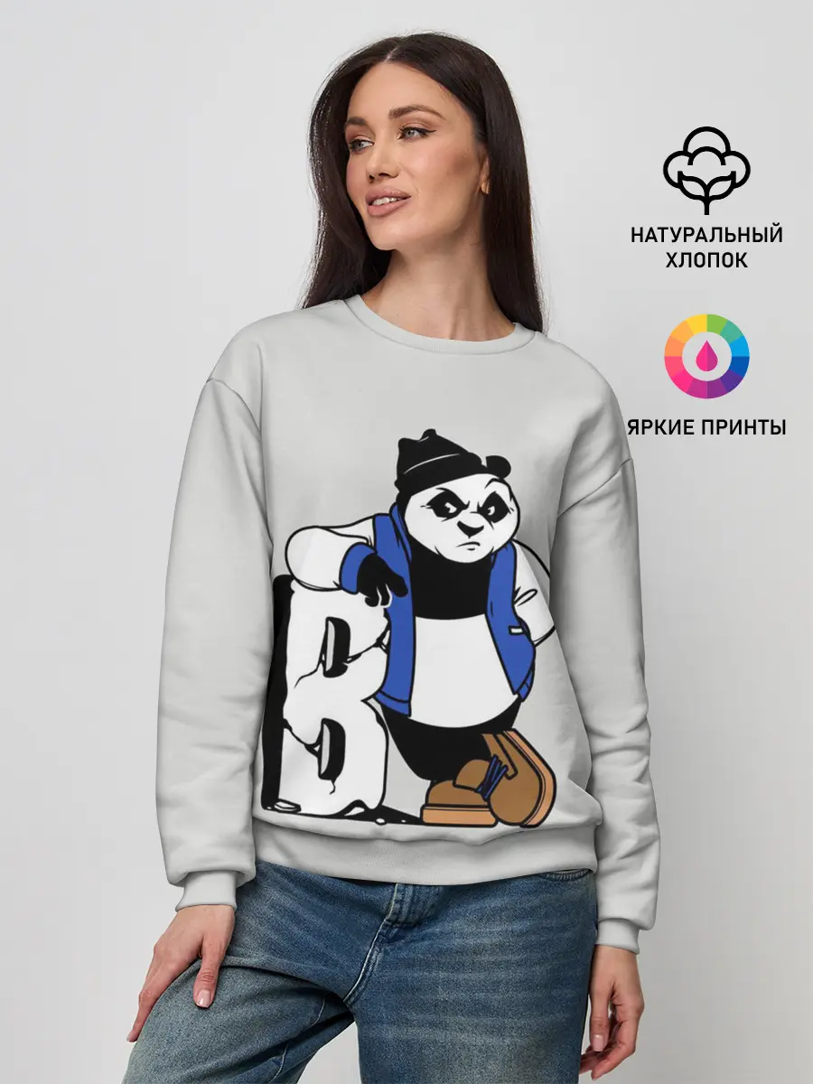 Женский свитшот / Серьёзная Панда