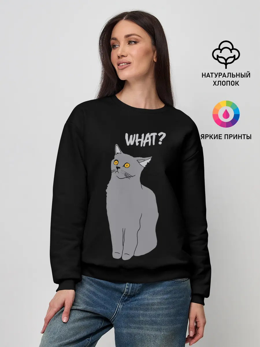 Женский свитшот / What cat