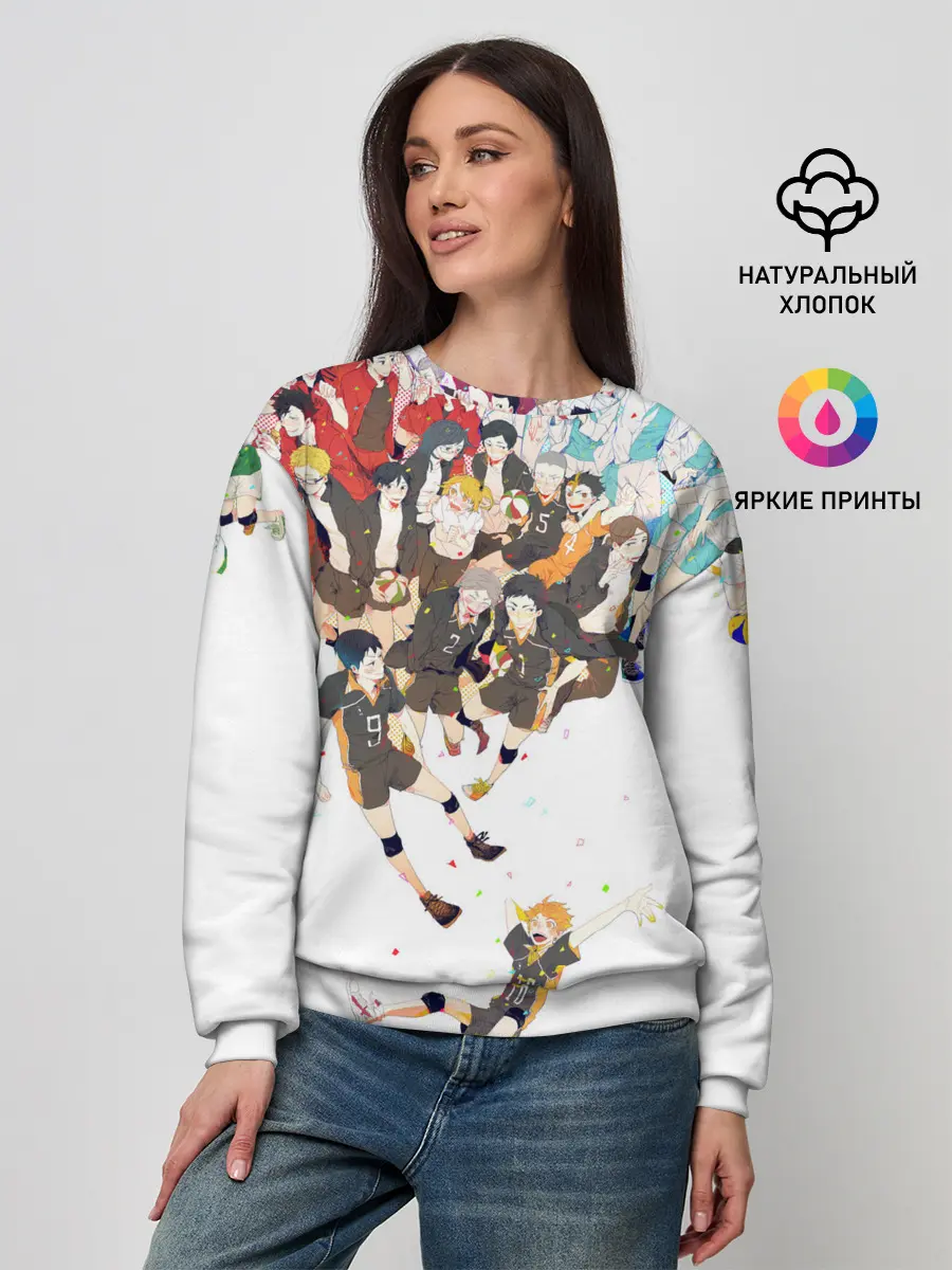 Женский свитшот / Все герои Haikyuu