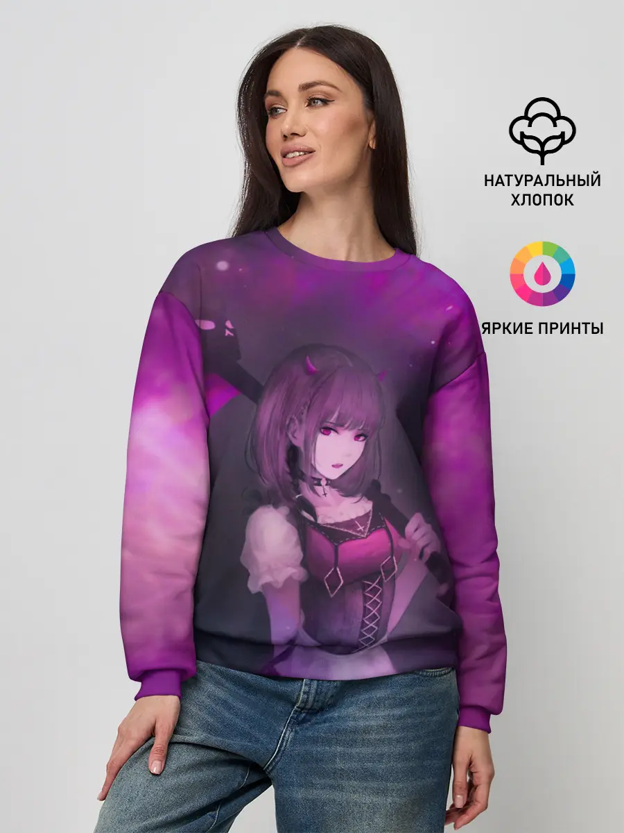 Женский свитшот / Anime girl demon