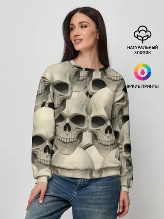 Женский свитшот / Черепа