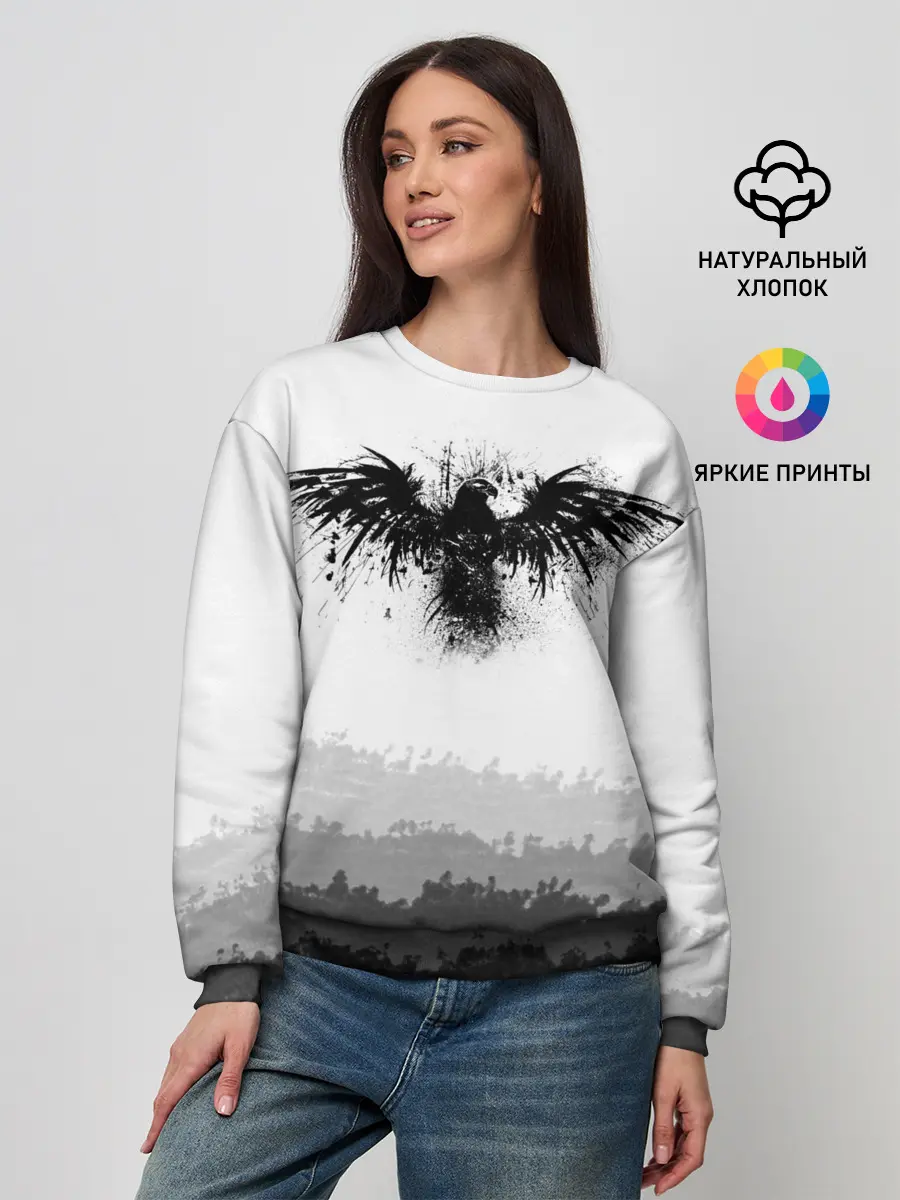 Женский свитшот / ЧЁРНЫЙ ВОРОН