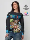 Женский свитшот / One Piece синий всплеск