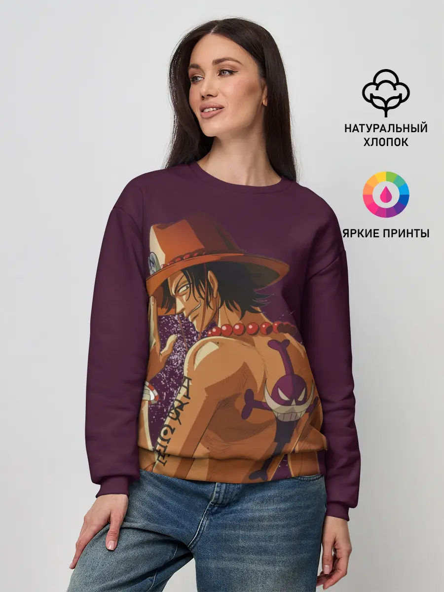 Женский свитшот / One Piece. Портгас Д. Эйс