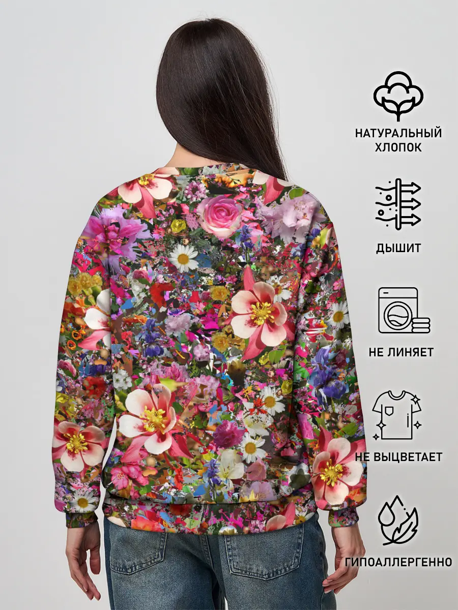 Женский свитшот / Разные цветы